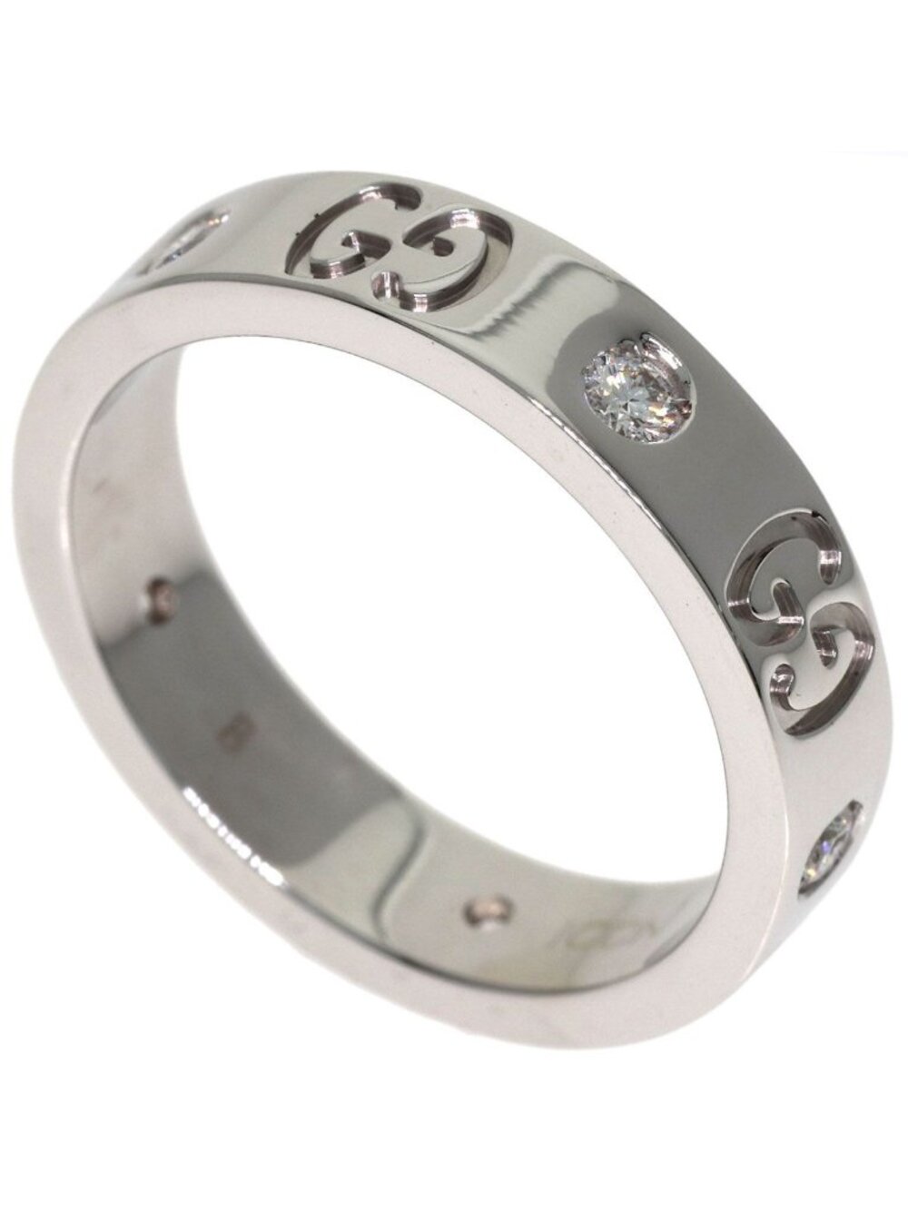 Gucci Icon Diamond Ring 18k White Gold